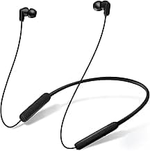 N18 Neckband Bluetooth Earbuds, Wireless Bluetooth 5.2 Headphones with Microphone, Ultra-Lightweight Comfort, IPX7 Waterproof, Deep Bass Strong Beat, 20H Playtime, Magnetic Earphones -Black