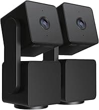 WYZE Cam Pan v3 Indoor/Outdoor IP65 1080p Pan/Tilt/Zoom Wi-Fi Smart Home Security Camera with 360° Motion Tracking for Baby&Pet, Color Night Vision, Works with Alexa & Google Assistant, Black, 2-Pack