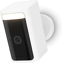 WYZE 2K HDR Rechargeable Battery Outdoor/Indoor Security Camera, Color Night Vision, Integrated Spotlight & Siren, Wire Free, 2-Way Audio - White, 1-Pack