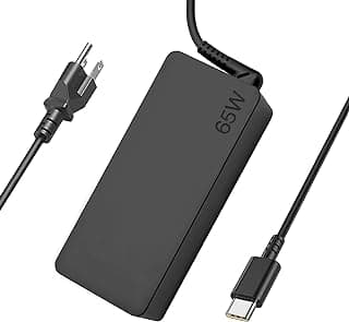 USB-C 65W 45W AC Replacement Charger fit for Lenovo ThinkPad T480 T490 T580 ADLX65YDC2A ADLX65YLC2D ADLX65YDC3A ADLX65YDC2D chromebook 2nd Gen S330 65W Laptop Power Supply Adapter Cord