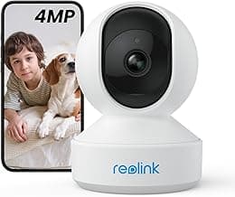 REOLINK E1 Pro Indoor Security Camera, 4MP Plug-in Pet Camera Support 2.4/5 GHz WiFi, 360 Degree Baby/Dog Monitor with Auto Tracking, Person/Pet Detection, Night Vision, 2 Way Audio, Local Storage