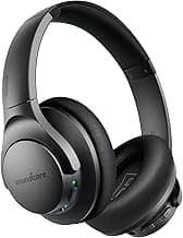 Soundcore Anker Life Q20 Hybrid Active Noise Cancelling Headphones, Wireless Over Ear Bluetooth Headphones, 60H Playtime, Hi-Res Audio, Deep Bass, Memory Foam Ear Cups, Travel, Office, USB-C Charging