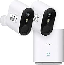 AOSU Security Cameras Wireless Outdoor Home System, True 2K HD Night Vision, No Subscription, 240-Day Battery Life, 166° Wide View, Spotlight & Siren Alarm, Motion Alert, Support 2.4G & 5G WiFi Router