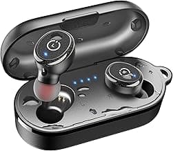 TOZO T10 True Wireless Bluetooth 5.3 Earbuds, 45H Playtime, Wireless Charging Case, IPX8 Waterproof Stereo Headphones in Ear Built in Mic Headset Premium Sound with Deep Bass, 32 Preset EQs via APP
