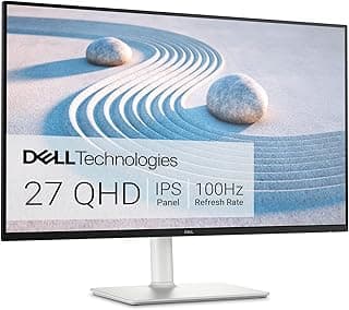 Dell S2725DS Monitor - 27 Inch, QHD (2560x2440) Display, 100Hz refresh rate, 1500:1 contrast ratio, TÜV Rheinland Eye comfort 4 Star, Integrated 2x5W speaker, Height/Tilt/Swivel/Pivot- Ash White color