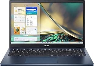 Aspire 3 Laptop | 15.6" Full HD IPS Touch Display | AMD Ryzen 5 7520U Quad-Core Processor | AMD Radeon Graphics | 8GB LPDDR5 | 512GB NVMe SSD | Wi-Fi 6 | Windows 11 Home Steam Blue