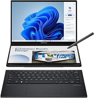 ASUS Zenbook DUO Dual 14" OLED 3K 120Hz Touchscreen Laptop Intel Core Ultra 9 285H 32GB RAM 1TB SSD Inkwell Gray