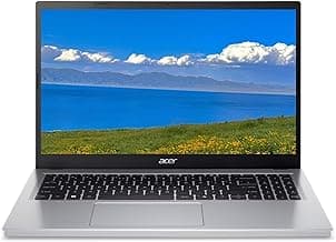Aspire Go 15 Slim Laptop, 15.6" Full HD IPS 1080P Display, Intel i3-N305, 8 Cores, 8GB LPDDR5, 128GB UFS, Wi-Fi 6, AI PC, Windows 11 Home in S Mode, Silver, TWE Mouse pad and Mouse