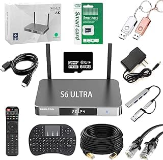 S6 Ultra 2025 S6 Max Elite Fully Loaded S6 Pro with USB and Full Keyboard Voice Remote Control HDMI Cable Power Supply Manual Instruction(4+128)