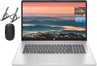 17 Laptop, 17.3" FHD Display, 32GB RAM, 1TB SSD, AMD Ryzen 5 Processor(Beats i7-1165G7, Up to 4.3GHz), Webcam, Numeric Keypad, Long Battery Life, Windows 11 Home, Alpacatec Accessories, Silver