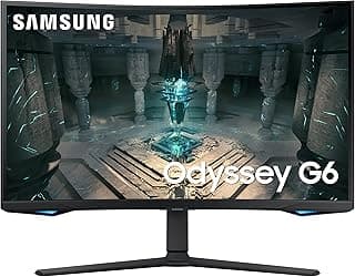SAMSUNG 32" Odyssey QHD G65B Curved Gaming Monitor, 240Hz, 1ms (GTG), HDR 600, Gaming Hub, 1000R, AMD FreeSync Premium Pro, LS32BG652ENXGO