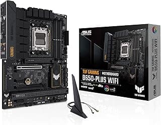 ASUS TUF GAMING B650-PLUS WIFI AMD B650 AM5 Ryzen™ Desktop 9000 8000 and 7000 ATX motherboard, 14 power stages, PCIe® 5.0 M.2 , DDR5 memory, WiFi 6 and 2.5 Gb Ethernet, USB4® support Aura Sync