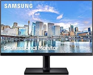 SAMSUNG FT45 Series 27-Inch FHD 1080p Computer Monitor, 75Hz, IPS Panel, HDMI, USB Hub, Height Adjustable Stand, 3 Yr WRNTY (LF27T450FQNXGO),Black