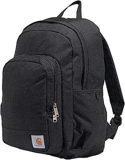 Carhartt 25L Classic Backpack, Durable Water-Resistant Pack W/ 15" Laptop Sleeve and Multiple Organizational Compartments, Black, PFAS Free