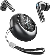 Wireless Earbuds Bluetooth Headphones, Bluetooth 5.4 Stereo Sound with LED Display, Active Noise Cancellation, IP7 Water Resistant in-Ear Earphones for Sporting, Workout, Running Black