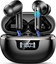 Wireless Earbuds Bluetooth 5.4 Headphones Noise Cancelling, 40H Playtime Bluetooth Ear Bud with Dynamic Drivers Stereo, Sports Earphones Wireless with LED Power Display for Laptop Pad Phones